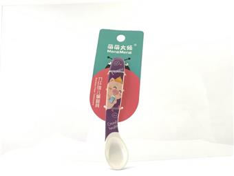 Bamboo fiber children's No.7 spoon material: BAMBOO FIBER   ITEM NO.： W007489