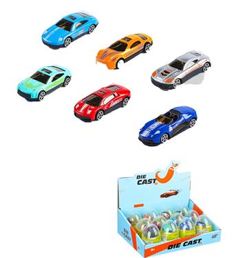 Twisted Egg Alloy Sliding Car (12 pieces/box)   ITEM NO.： W012093
