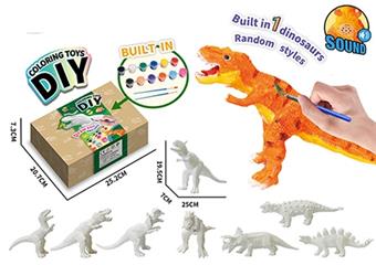 Vinyl Dinosaur DIY Painting with IC   ITEM NO.： W006646