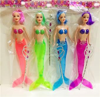 11.5-inch physical light mermaid with magic wand   ITEM NO.： W011091