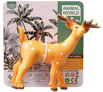 Soft rubber glue animal spotted deer   ITEM NO.： W006716