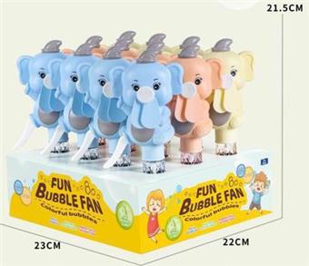 Elephant Bubble Fan English (12PCS whole box price)   ITEM NO.： W017508