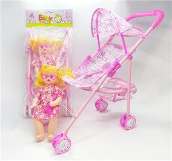Iron cart with blown bottle girl   ITEM NO.： W011926