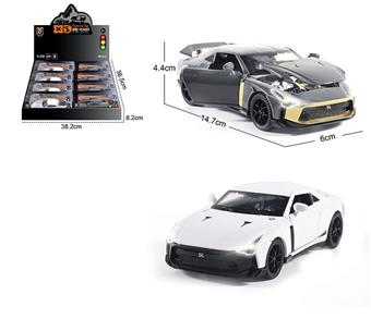 1:32 Die cast Zinc Alloy Lighting and Sound Effects Nissan GT-R50 Car Model 8 pieces/Display Box   ITEM NO.： W009302