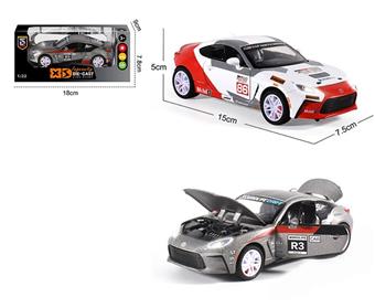 English 1:32 die cast zinc alloy lighting and sound effects Toyota GR86 car model   ITEM NO.： W009362
