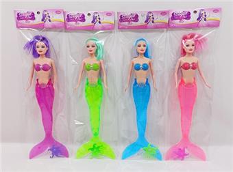 11 inch solid light mermaid with starfish comb   ITEM NO.： W011036