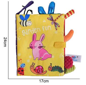 Plush toy tail cloth book, garden animal cloth book   ITEM NO.： W011616