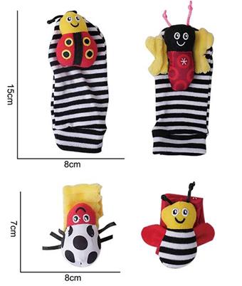 Plush toy colored bee four piece set   ITEM NO.： W011608