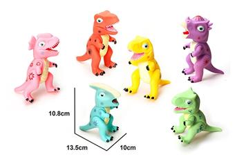 6 Velcro cartoon dinosaurs with movable hands and feet   ITEM NO.： W006645