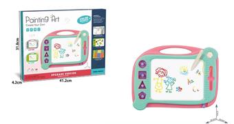 Magnetic colored drawing board (pink)   ITEM NO.： W005733