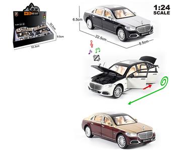 English 1:24 Die cast Zinc Alloy Lighting and Sound Effects Mercedes Maybach S680 Car Model 6 pieces/Display Box   ITEM NO.： W009160