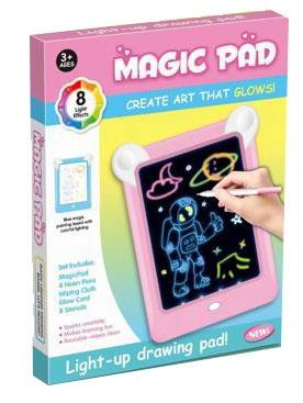 Rabbit fluorescent writing board with 8-color lights (English packaging) mixed blue and pink   ITEM NO.： W016314