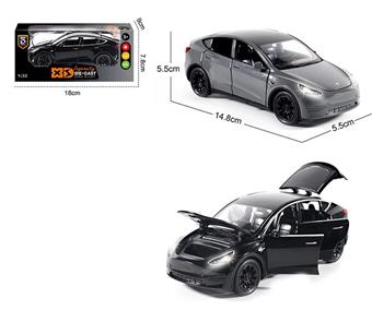 English 1:32 Die Casting Zinc Alloy Lighting and Sound Effects Tesla MODLE Y Car Model   ITEM NO.： W009229