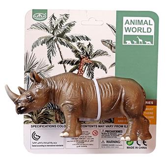 Soft rubber, vinyl animals, rhinoceros   ITEM NO.： W006707