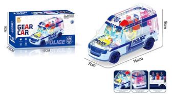 Electric universal gear, lighting, music, police car   ITEM NO.： W005827