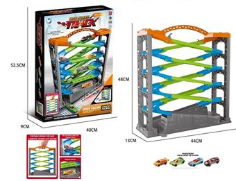 Alloy double sliding track set with 5 layers (2 alloy cars)   ITEM NO.： W002702