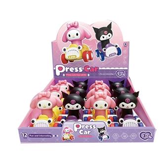 Kulomi Meileti Press Car Cartoon Sliding Pressure Car Press Mini Car Fun Styling (12PCS Single Price)   ITEM NO.： W017963