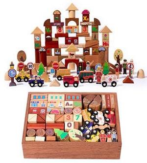 118 City Transportation Building Blocks Gift Box, 18pcs   ITEM NO.： W018049
