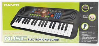 37 key multifunctional electronic keyboard with microphone (black)/plug-in   ITEM NO.： W017355