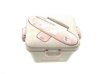 750ML environmentally friendly wheat straw microwave heated children's lunch box for lunch   ITEM NO.： W007185