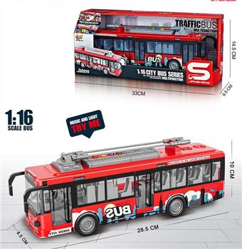 (GCC) Inertial City Bus Tram with lights and sound can open the door   ITEM NO.： W002672