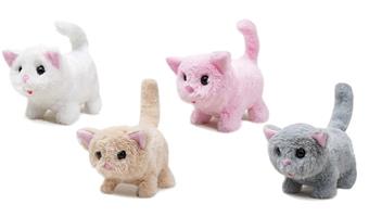 Electric walking kitten (4-color mixed)   ITEM NO.： W011141