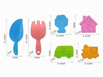 Soft Beach Tool Set 6PCS   ITEM NO.： W014740