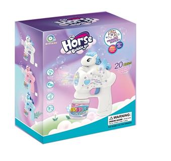 Fully automatic 20 hole unicorn bubble gun   ITEM NO.： W014511