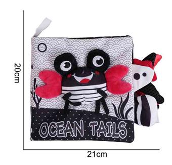 Plush toy tail cloth book black red crab   ITEM NO.： W011349