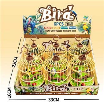 Lighting music. Voice controlled birdcage (1 bird) 6 models   ITEM NO.： W005034