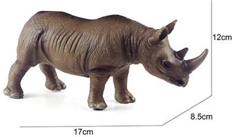 Soft rubber, vinyl animals, rhinoceros   ITEM NO.： W006689