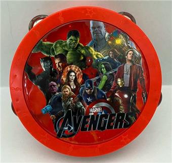 Avengers Ringdrum Percussion Instrument Children's Hand Beating Drum Early Education Children's Cartoon Ringdrum Baby Toy   ITEM NO.： W017174