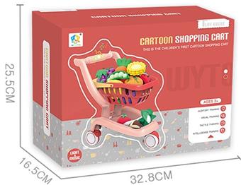 Handcart+8 random blow molded fruits   ITEM NO.： W012433