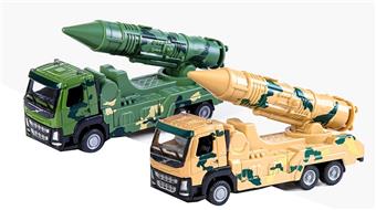 Alloy Sliding Flat Head Missile Vehicle 2 Colors   ITEM NO.： W012006
