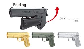 Alloy folding soft bullet gun   ITEM NO.： W008105