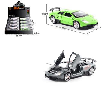 1:32 die cast zinc alloy lighting and sound effects Lamborghini LP670 car model 8 pieces/display box   ITEM NO.： W009275