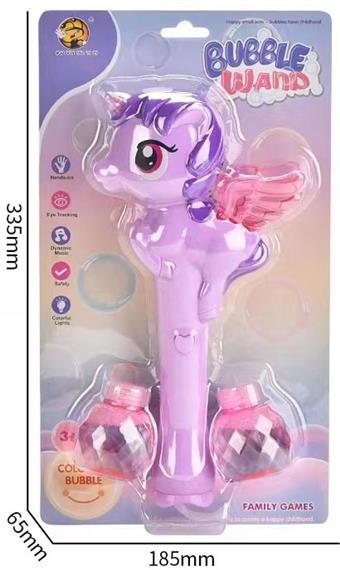 Little Winged Unicorn Bubble Stick Cartoon Bubble Stick Electric Bubble Stick Bubble Music Toy (GCC)   ITEM NO.： W017374