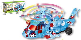 Camouflage combat helicopter (lighting, universal music)   ITEM NO.： W006762