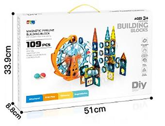 Electric Ferris Wheel Magnetic Pipe Building Blocks (109PCS)   ITEM NO.： W005190