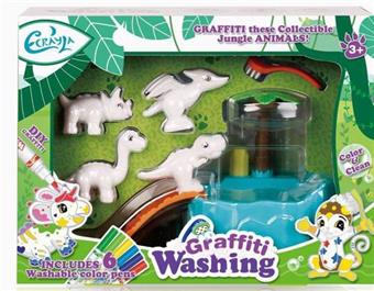 Environmentally friendly bathroom graffiti, washable solid plush elastic animal figurine   ITEM NO.： W017682