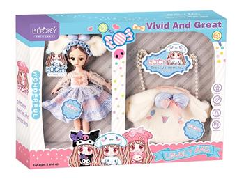 Play house accessories 12 inch fashionable Yugui dog clothing Barbie princess (paired with handbag)   ITEM NO.： W008336
