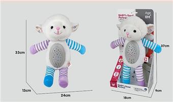 Soothing the sound and light plush sheep   ITEM NO.： W005445