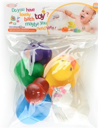 3 molded ducks+2 temperature sensitive color changing ducks   ITEM NO.： W012725