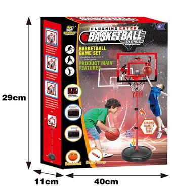 Mobile and adjustable outdoor iron frame sports basketball stand scoring set   ITEM NO.： W017271