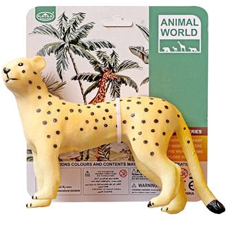 Soft rubber glue animal cheetah   ITEM NO.： W006699