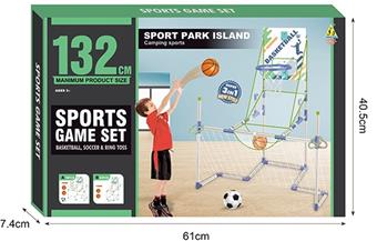 Three in one basketball and football hoop set   ITEM NO.： W018458