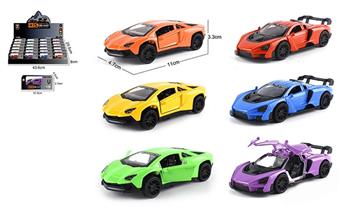1:36 die cast zinc alloy McLaren/Lamborghini car models (2 mixed models) 48 pieces/display box   ITEM NO.： W009464