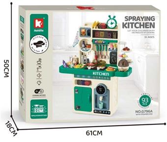 Spray 96cm extra large kitchen without egg steamer 89 pieces green   ITEM NO.： W018289