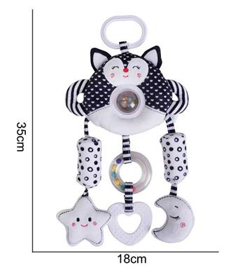 Plush Toy Black and White [Rolling Pearl Wind Chime] Fox   ITEM NO.： W011295