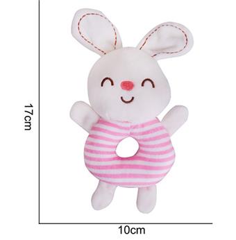 Plush toy round hand bell (light color) rabbit   ITEM NO.： W011478